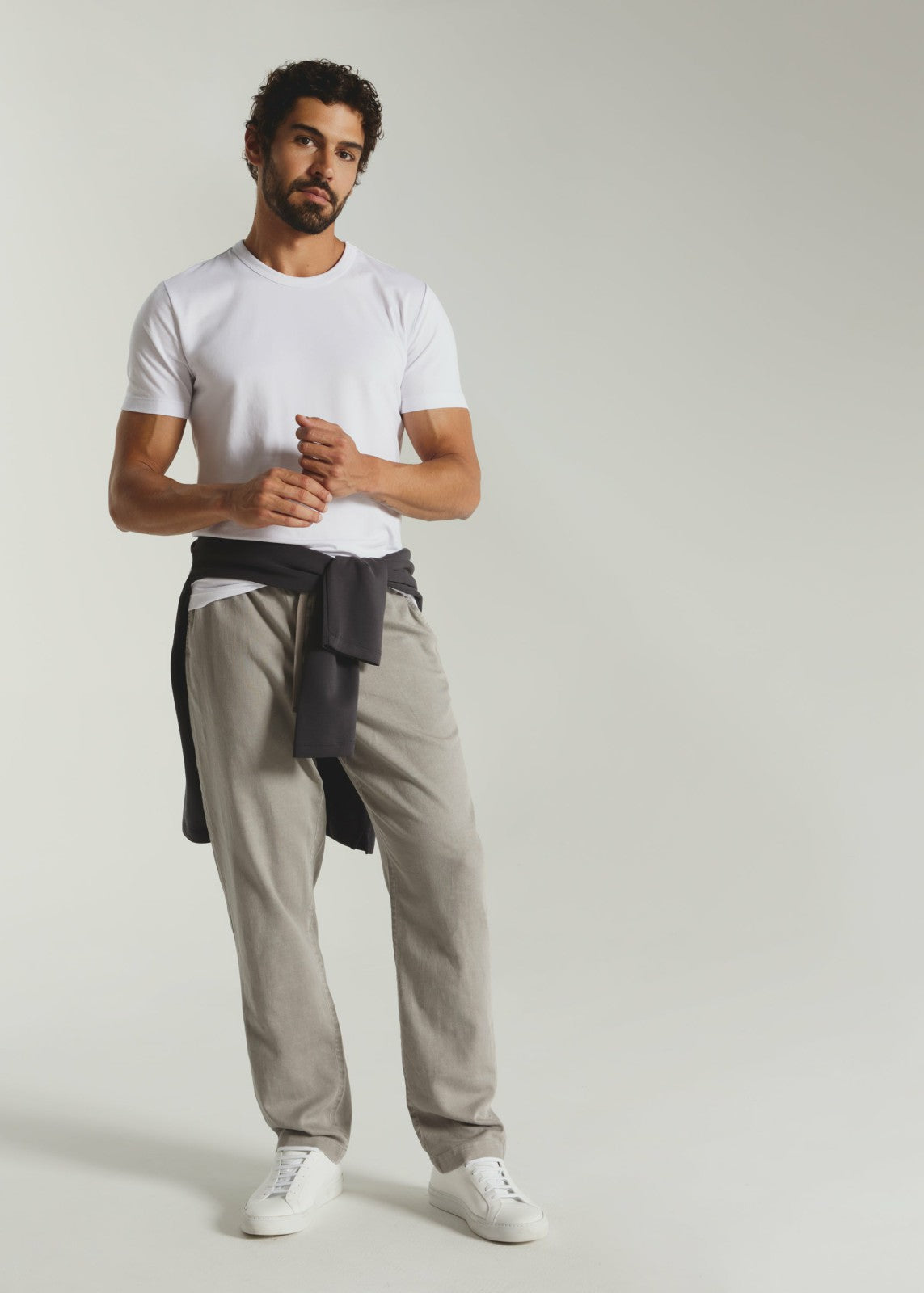 7Diamonds Laguna Stretch Linen Drawstring Pant