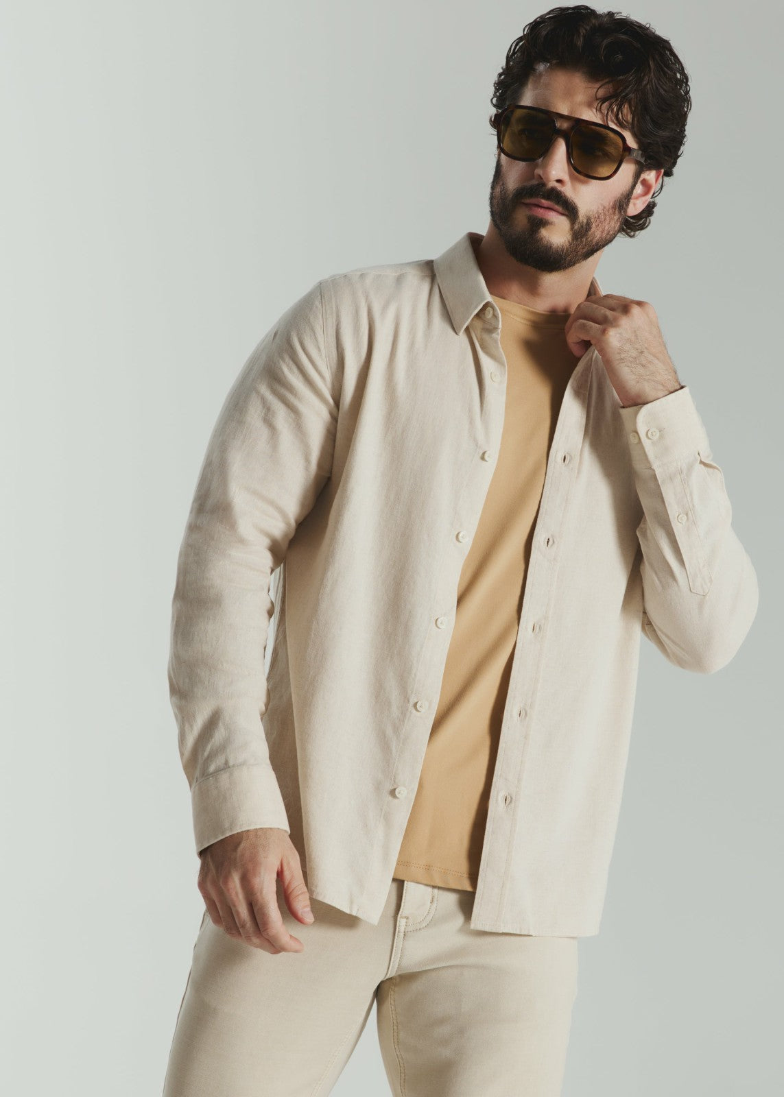 7Diamonds Oasis Linen Long Sleeve Shirt