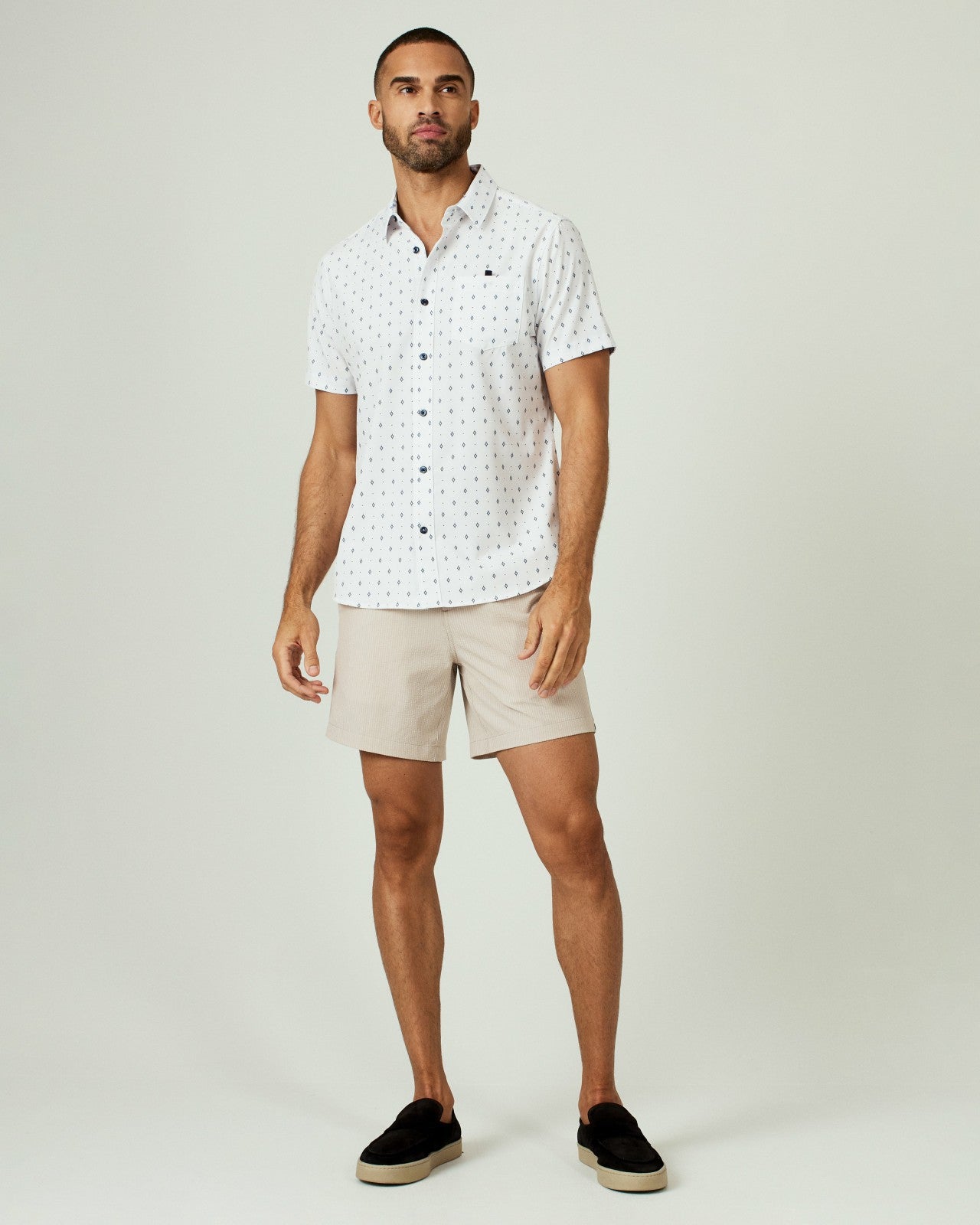 7Diamonds La Jolla Seersucker Stretch Hybrid Short