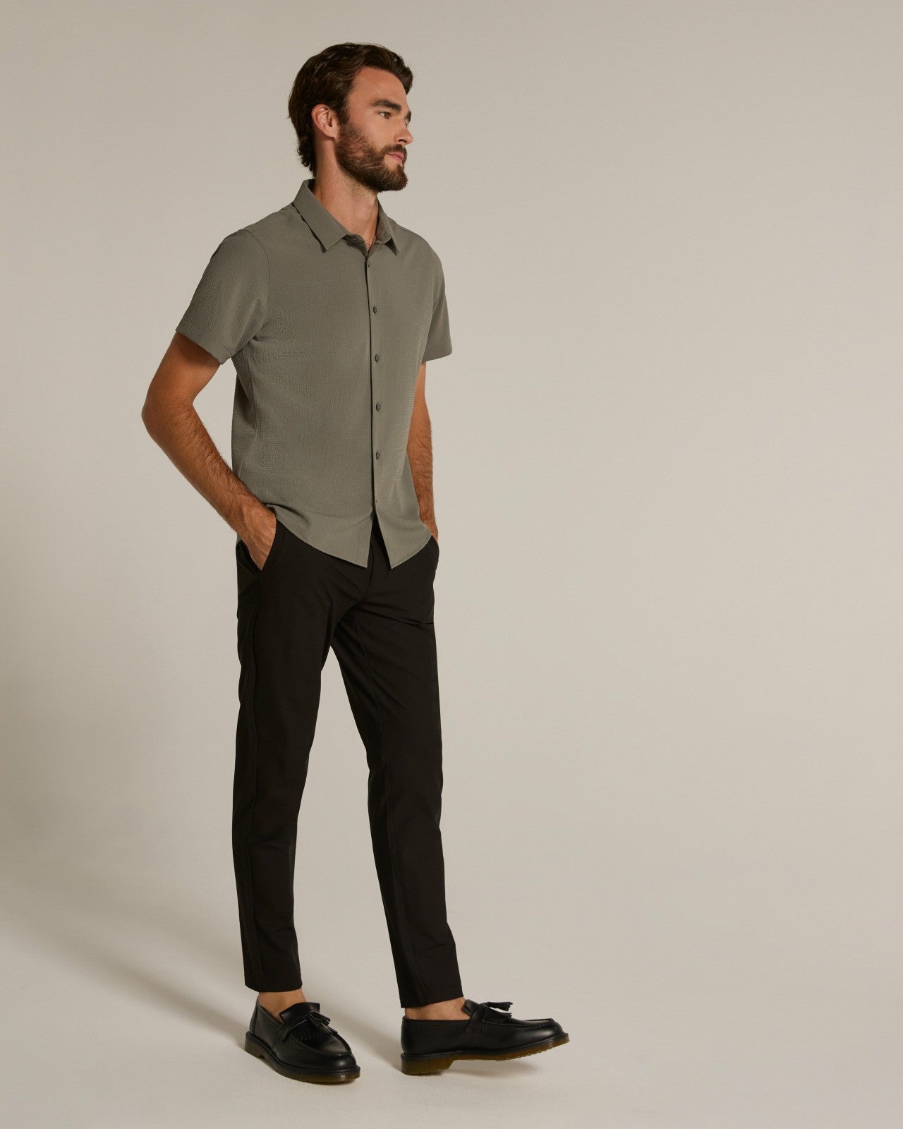 7Diamonds Barnes Seersucker Stretch Short Sleeve Shirt