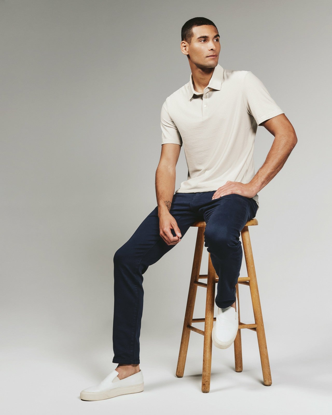 7Diamonds Marlowe Seersucker Stretch Polo