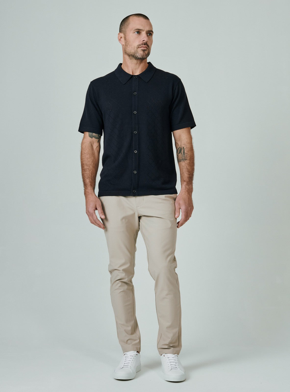 7Diamonds Venice Button Down Knit Polo