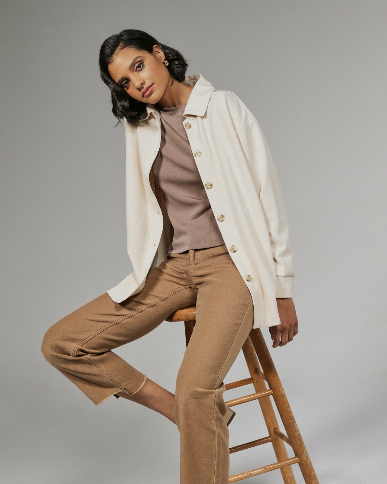 7Diamonds REV™ Ribbed Relaxed Shacket
