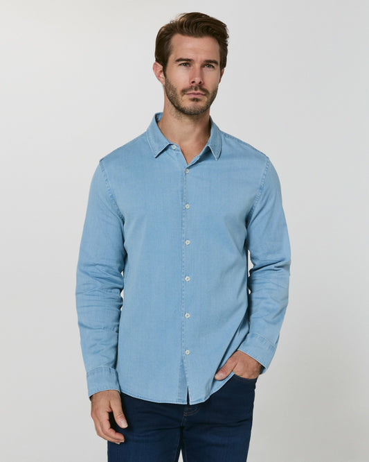 7Diamonds Bozeman Denim Long Sleeve Shirt