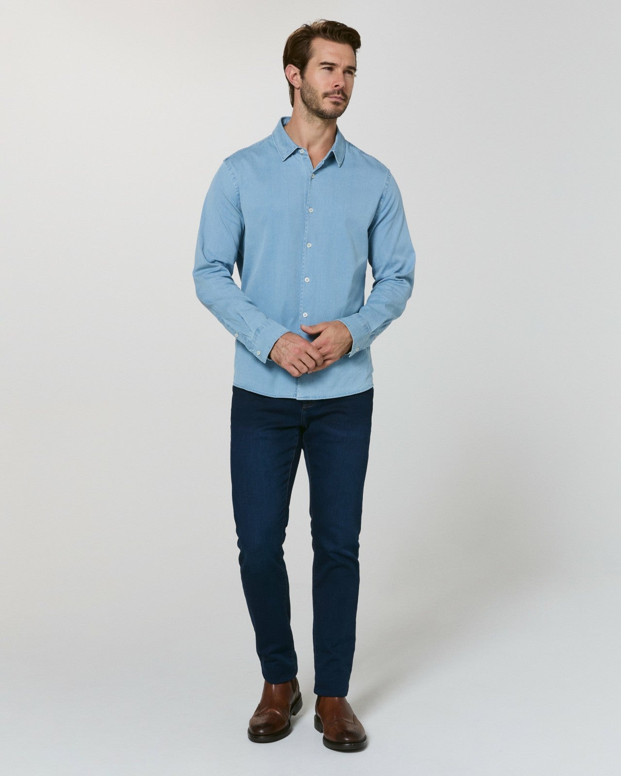 7Diamonds Bozeman Denim Long Sleeve Shirt