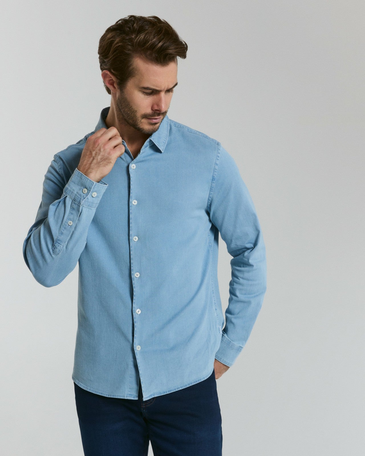 7Diamonds Bozeman Denim Long Sleeve Shirt