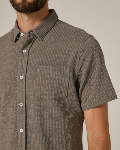 7Diamonds Bennet Seersucker Stretch Short Sleeve Shirt
