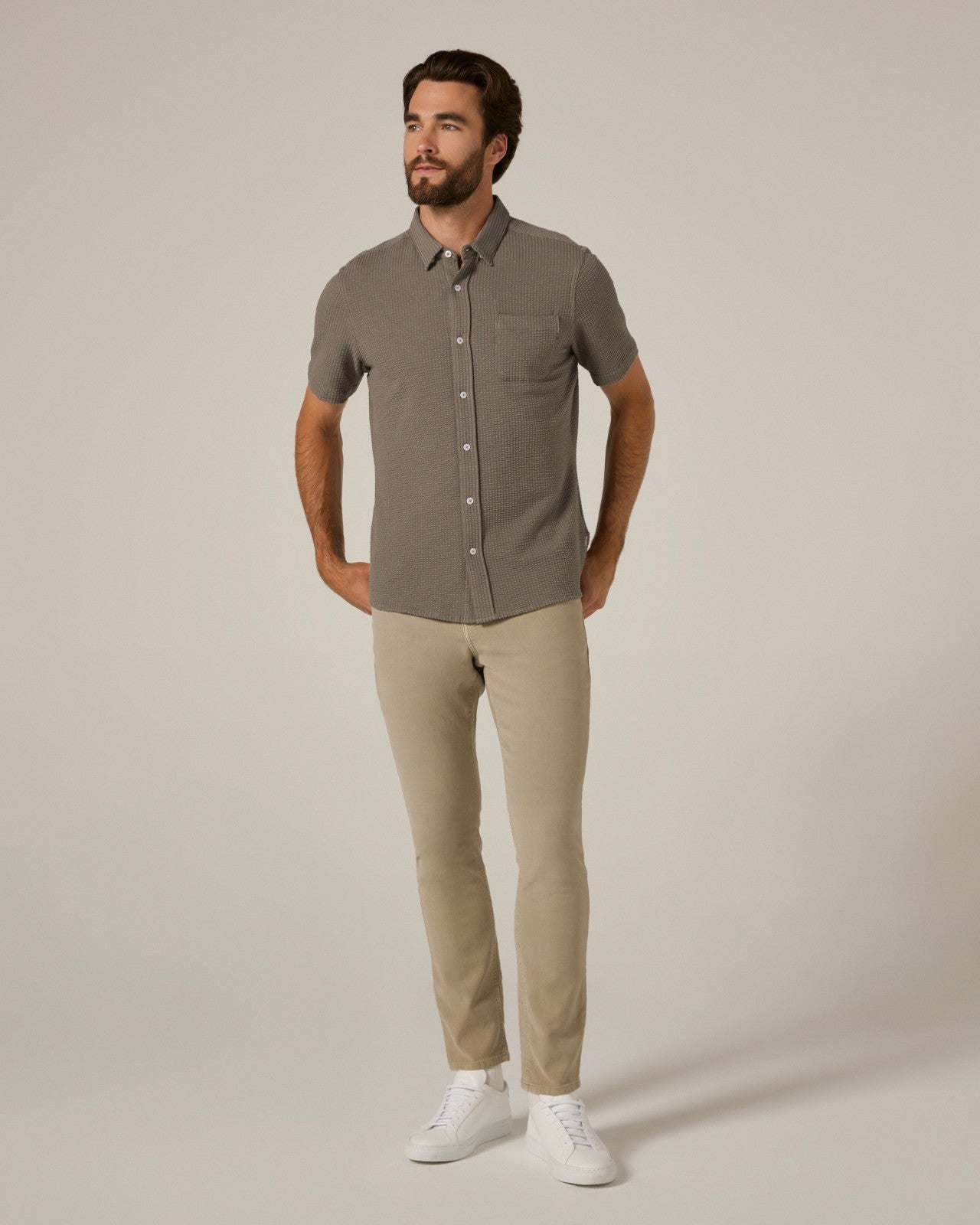7Diamonds Bennet Seersucker Stretch Short Sleeve Shirt