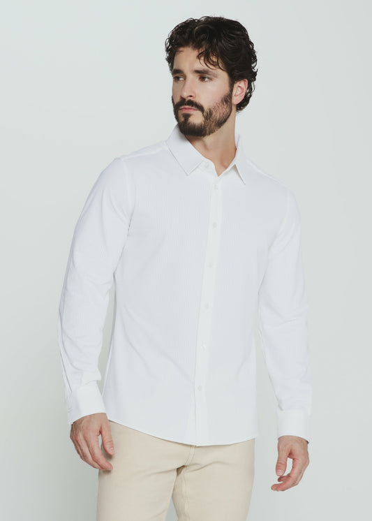 7Diamonds Ferris Seersucker Stretch Long Sleeve Shirt