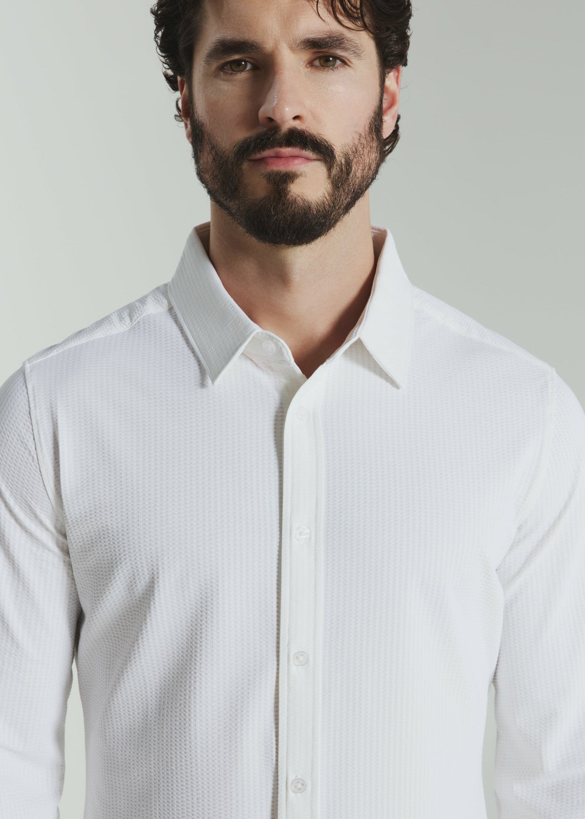 7Diamonds Ferris Seersucker Stretch Long Sleeve Shirt