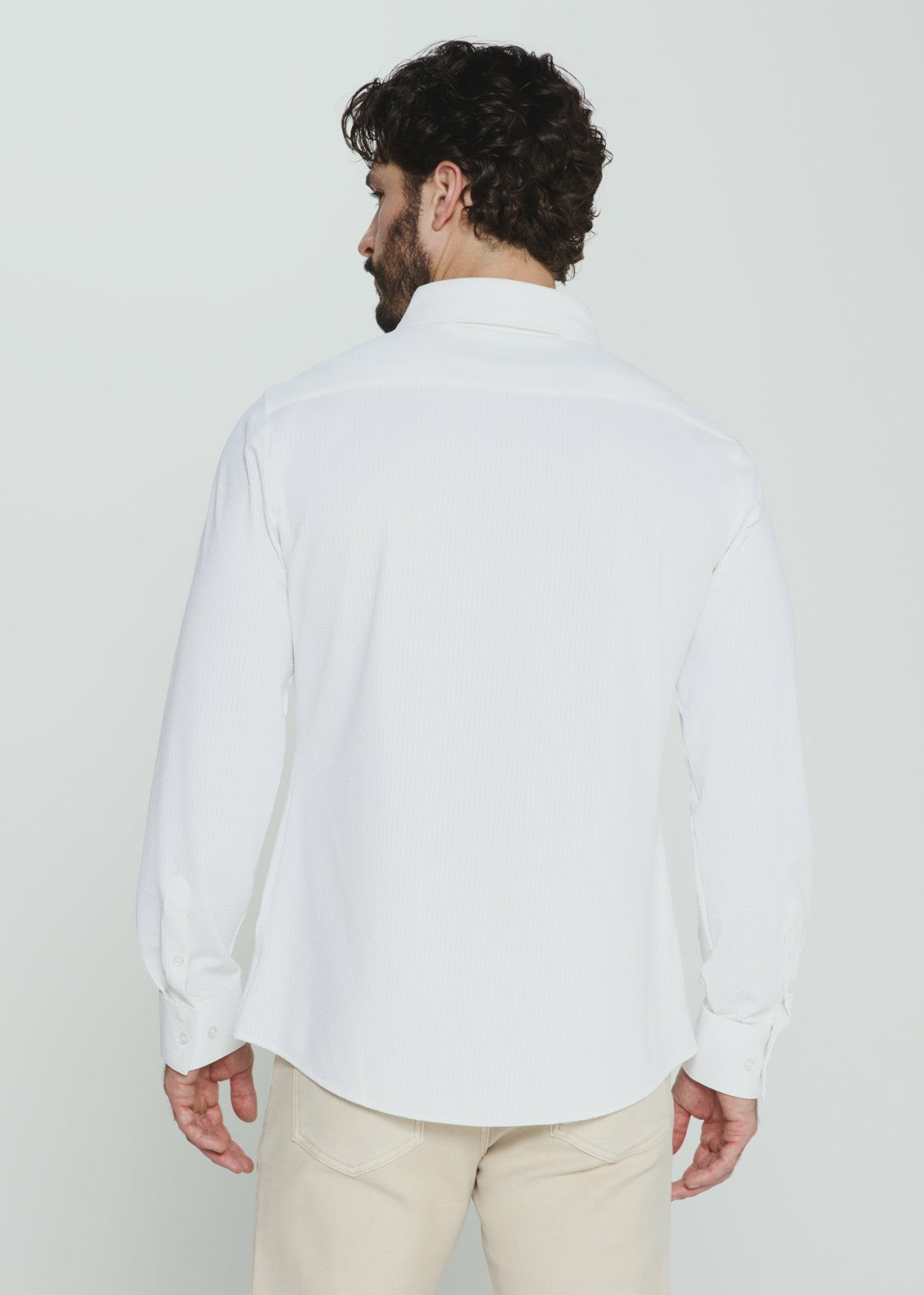 7Diamonds Ferris Seersucker Stretch Long Sleeve Shirt