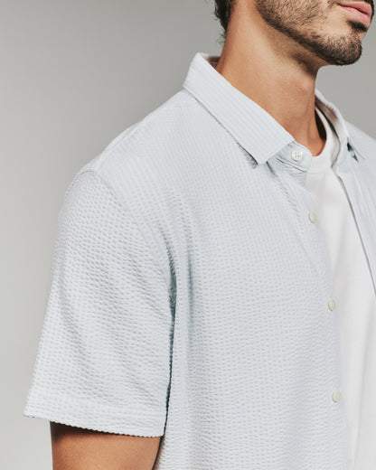 7Diamonds Keaton Seersucker Stretch Short Sleeve Shirt