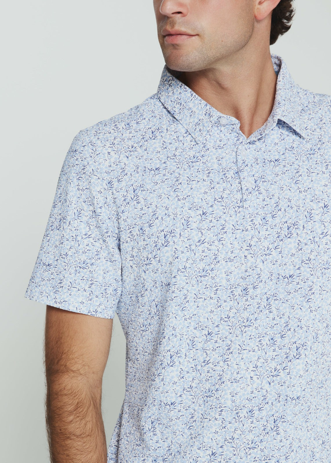 7Diamonds Sutherland Seersucker Stretch Printed Polo