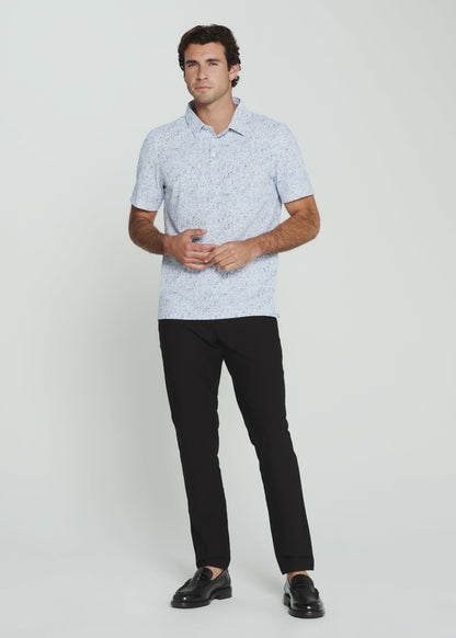 7Diamonds Sutherland Seersucker Stretch Printed Polo