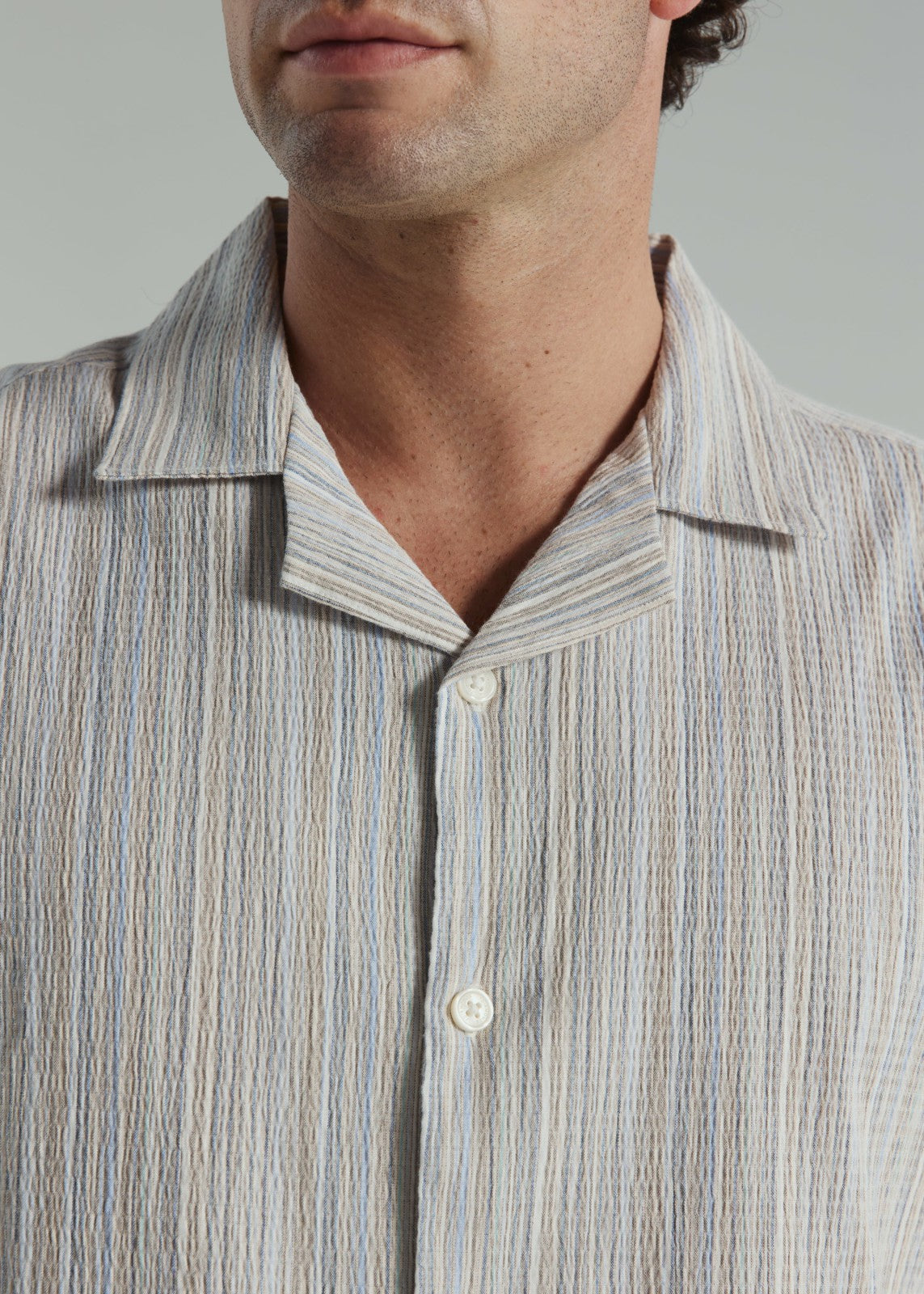 7Diamonds The Verve Striped Camp Shirt