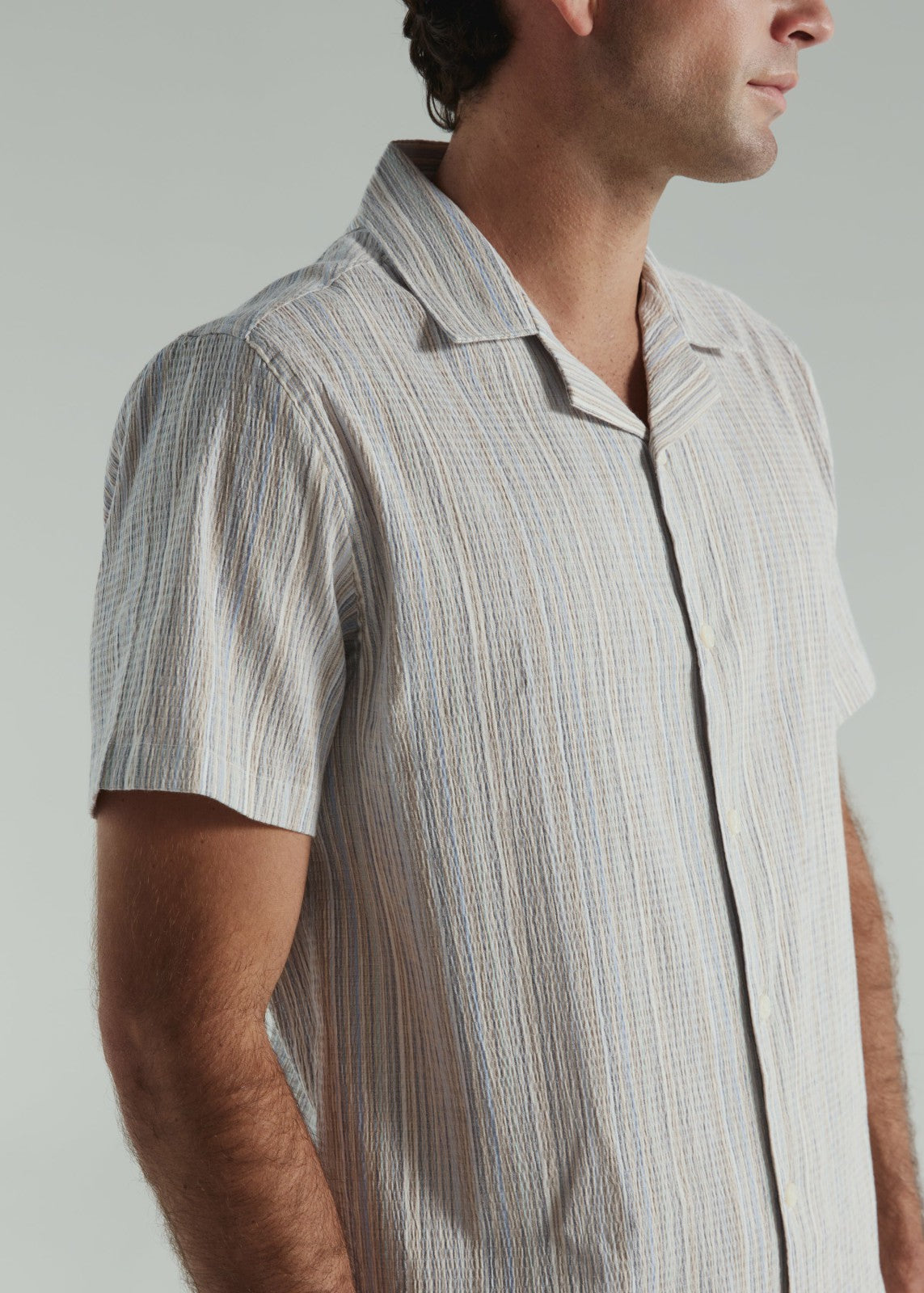 7Diamonds The Verve Striped Camp Shirt