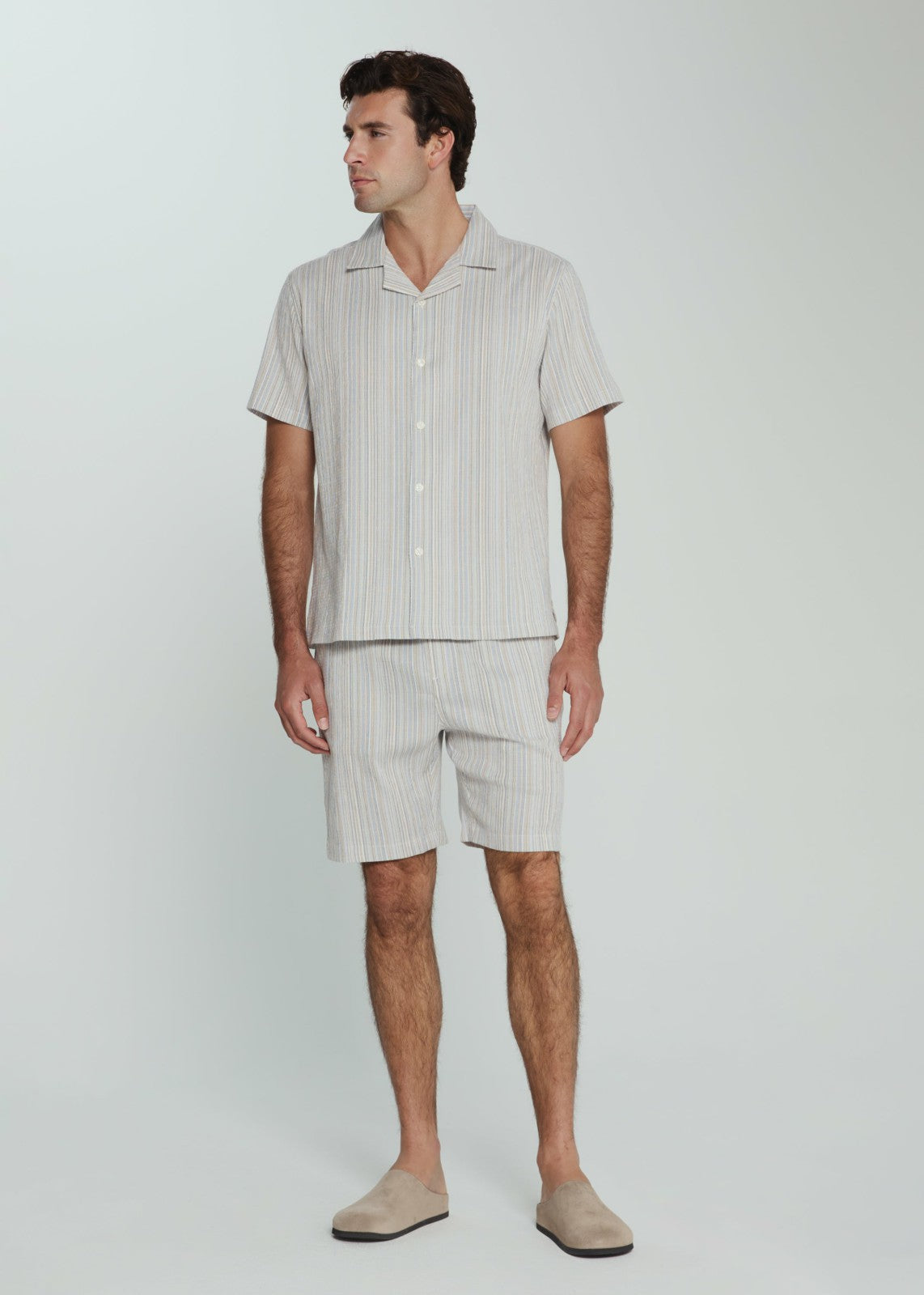 7Diamonds The Verve Striped Camp Shirt