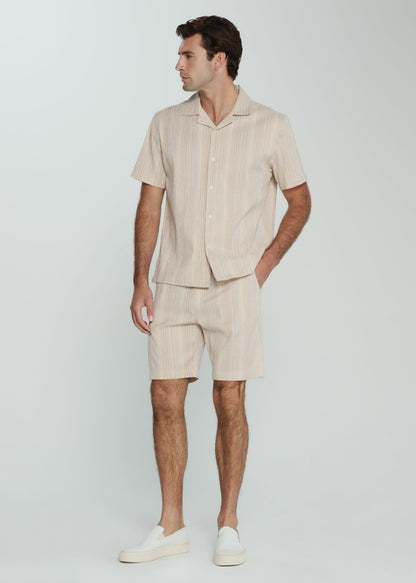 7Diamonds The Verve Striped Camp Shirt