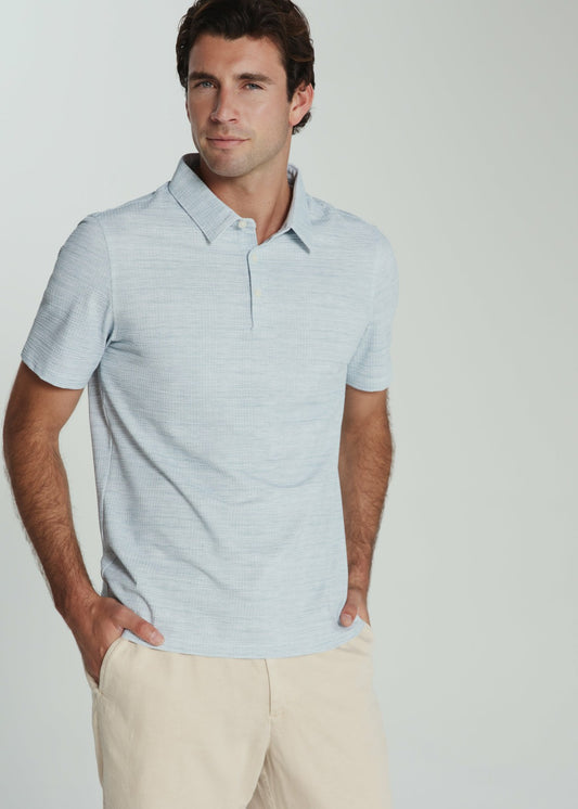 7Diamonds Sutherland Seersucker Stretch Heathered Polo