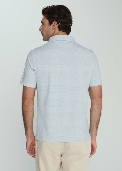 7Diamonds Sutherland Seersucker Stretch Heathered Polo