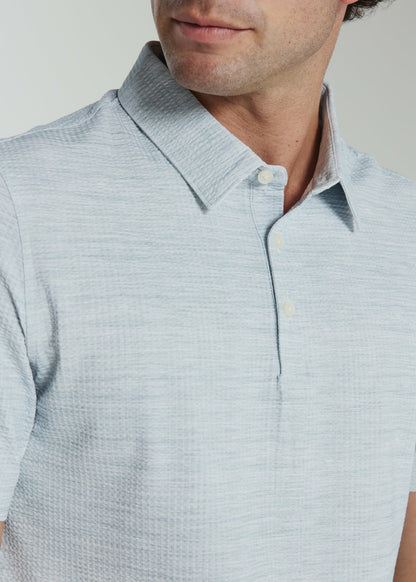 7Diamonds Sutherland Seersucker Stretch Heathered Polo
