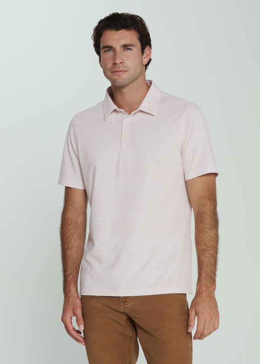 7Diamonds Sutherland Seersucker Stretch Heathered Polo