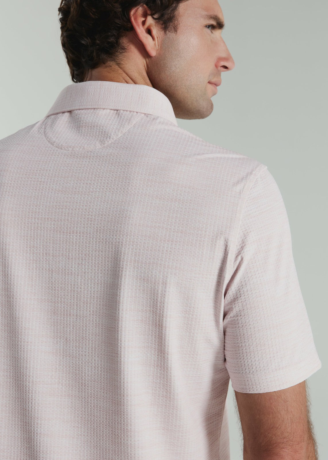 7Diamonds Sutherland Seersucker Stretch Heathered Polo