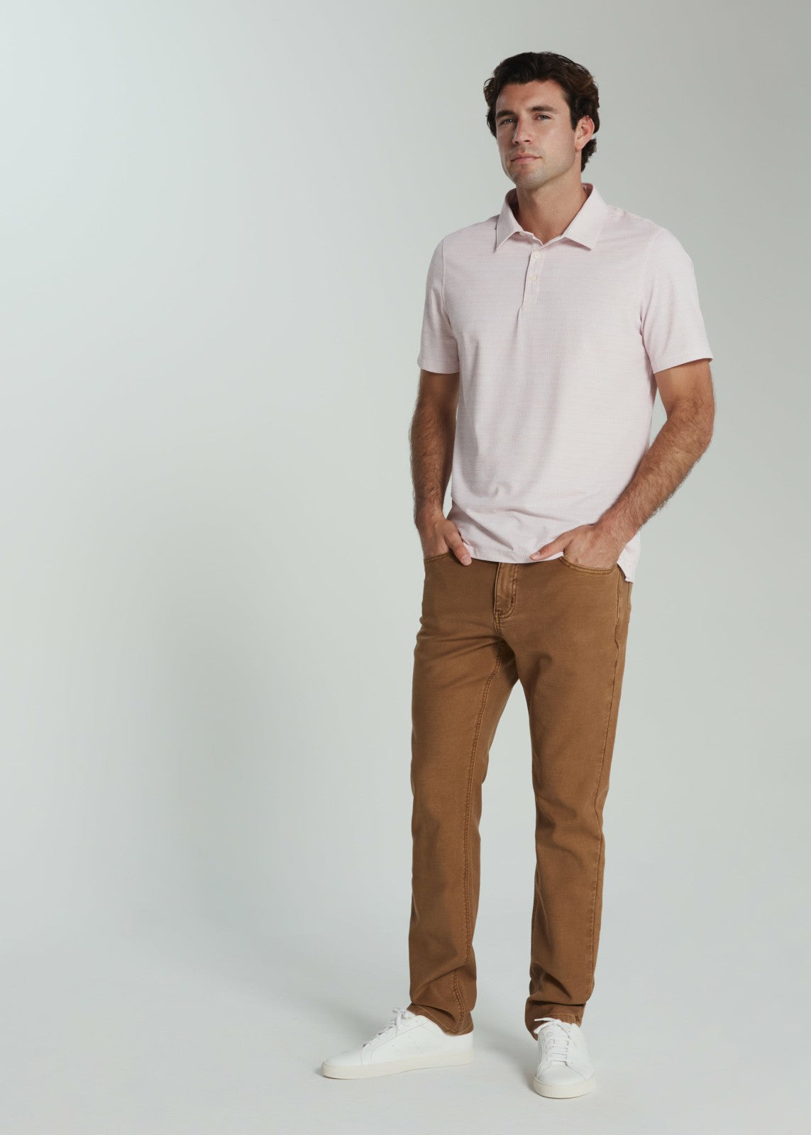 7Diamonds Sutherland Seersucker Stretch Heathered Polo