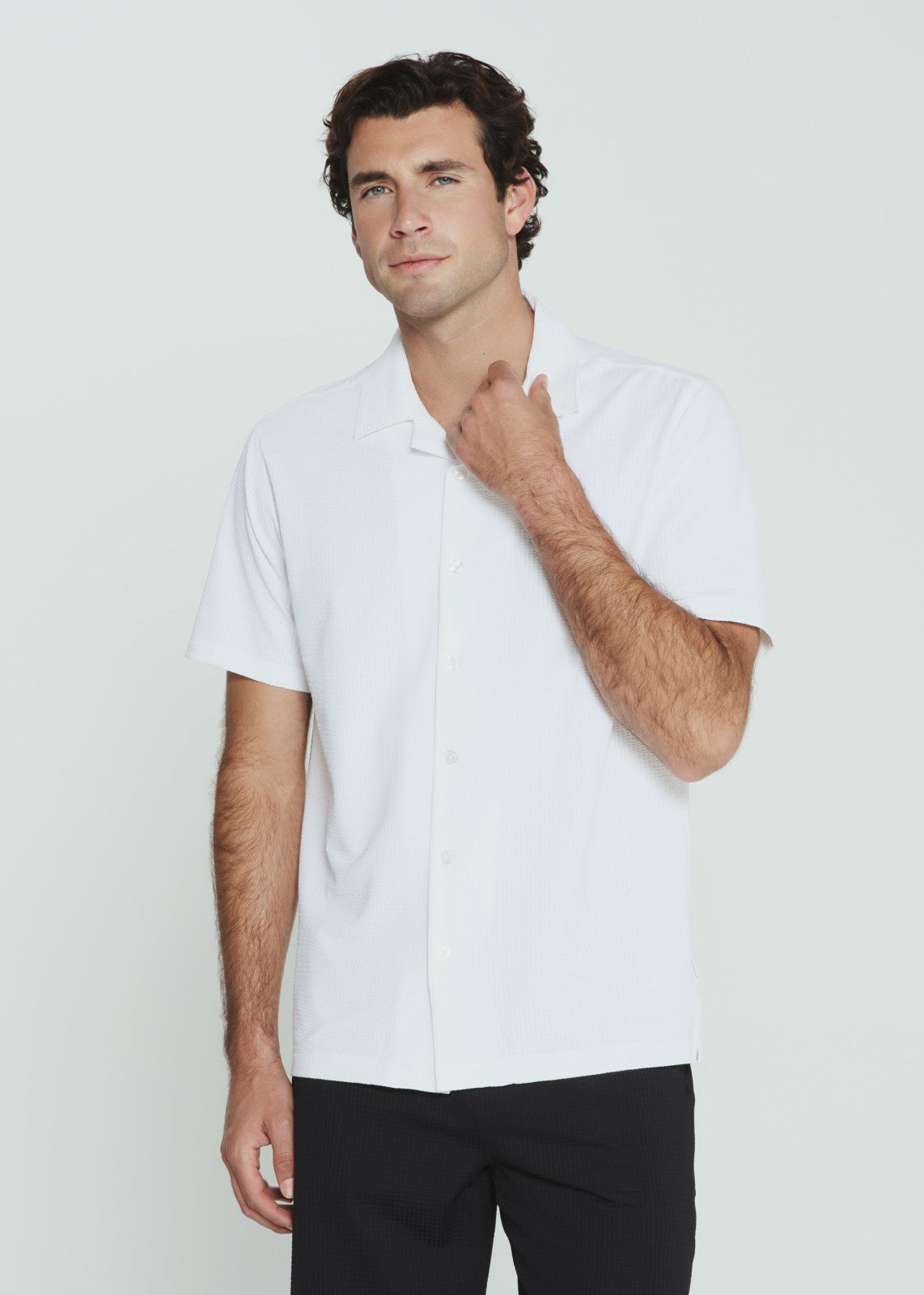 7Diamonds Sutherland Seersucker Stretch Camp Shirt
