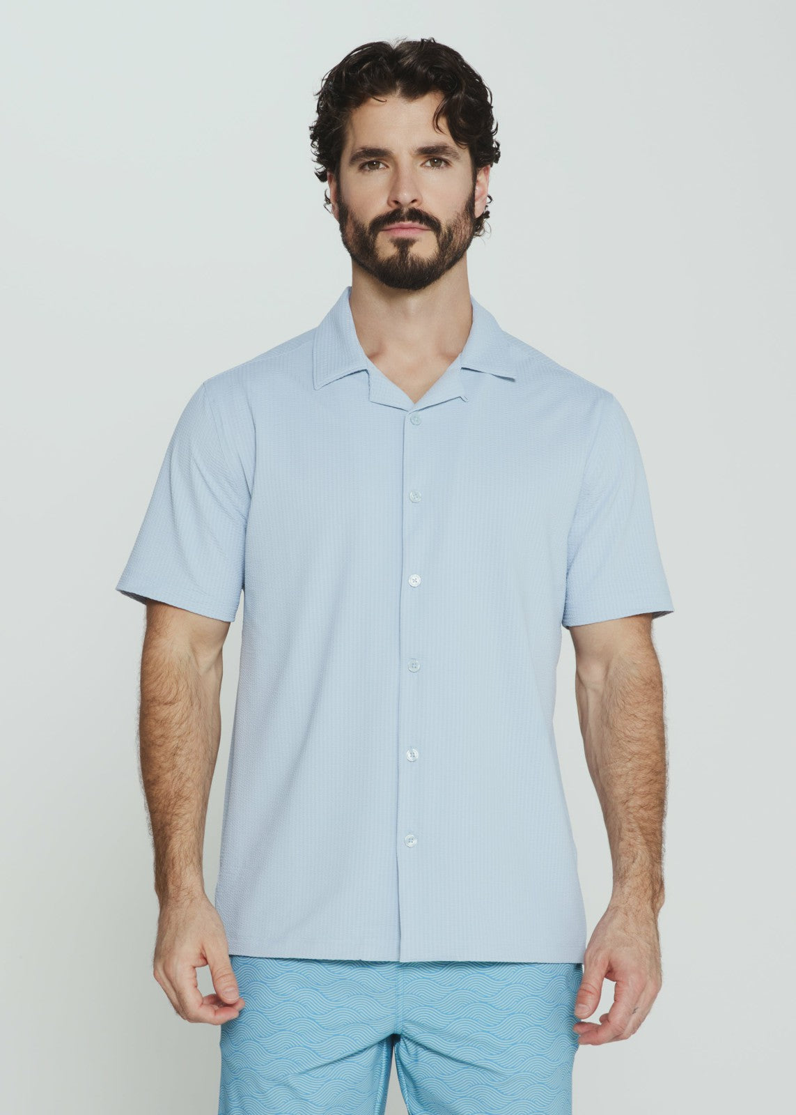 7Diamonds Sutherland Seersucker Stretch Camp Shirt