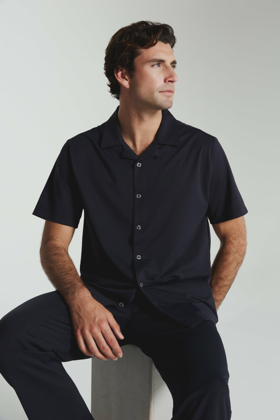 7Diamonds Sutherland Seersucker Stretch Camp Shirt