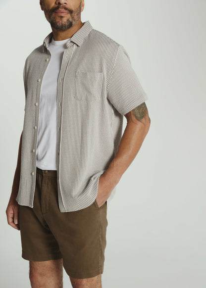 7Diamonds Keaton Seersucker Stretch Short Sleeve Shirt