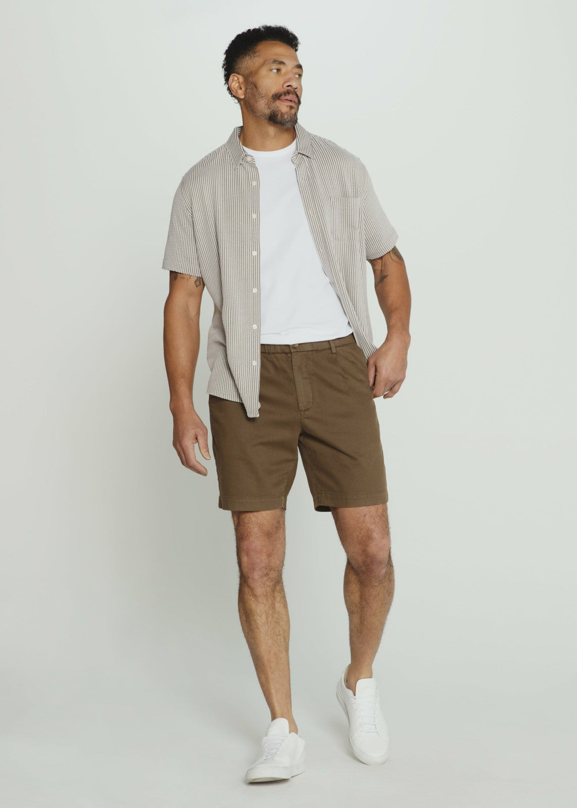 7Diamonds Keaton Seersucker Stretch Short Sleeve Shirt
