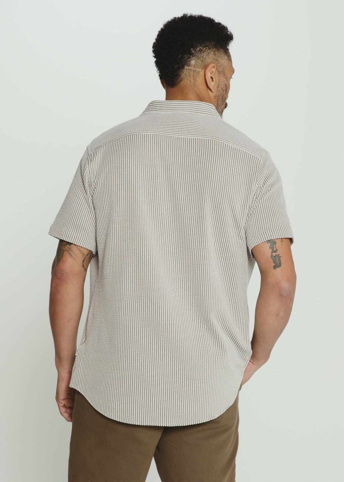 7Diamonds Keaton Seersucker Stretch Short Sleeve Shirt