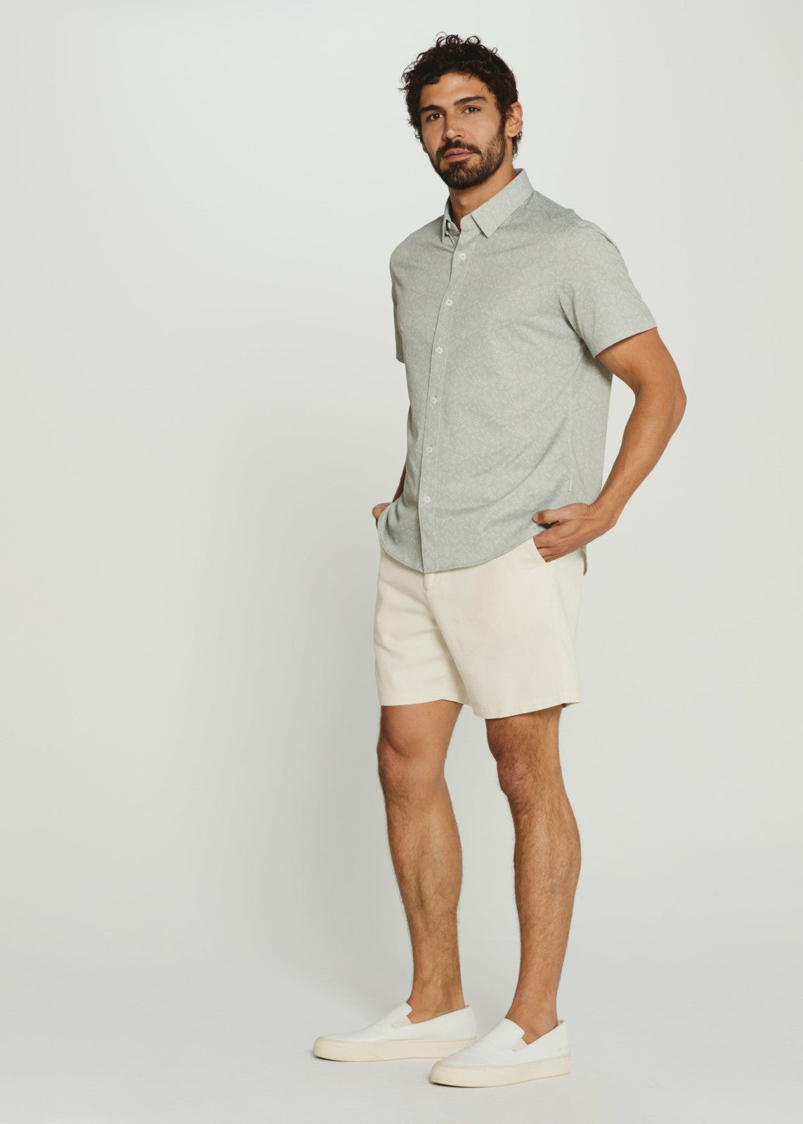 7Diamonds Laguna 7" Stretch Linen Short