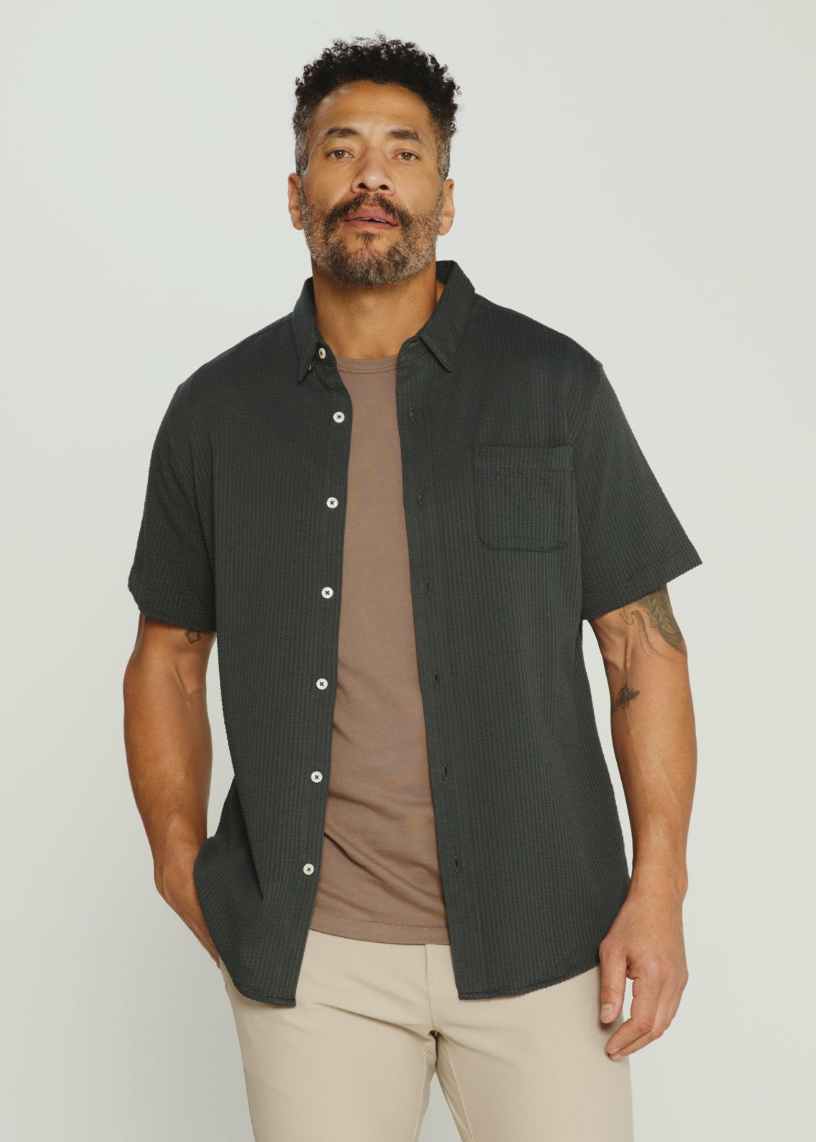 7Diamonds Bennet Seersucker Stretch Short Sleeve Shirt