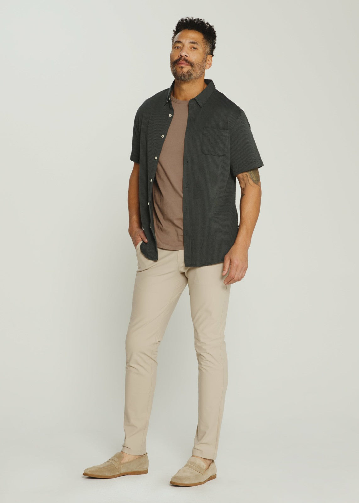 7Diamonds Bennet Seersucker Stretch Short Sleeve Shirt