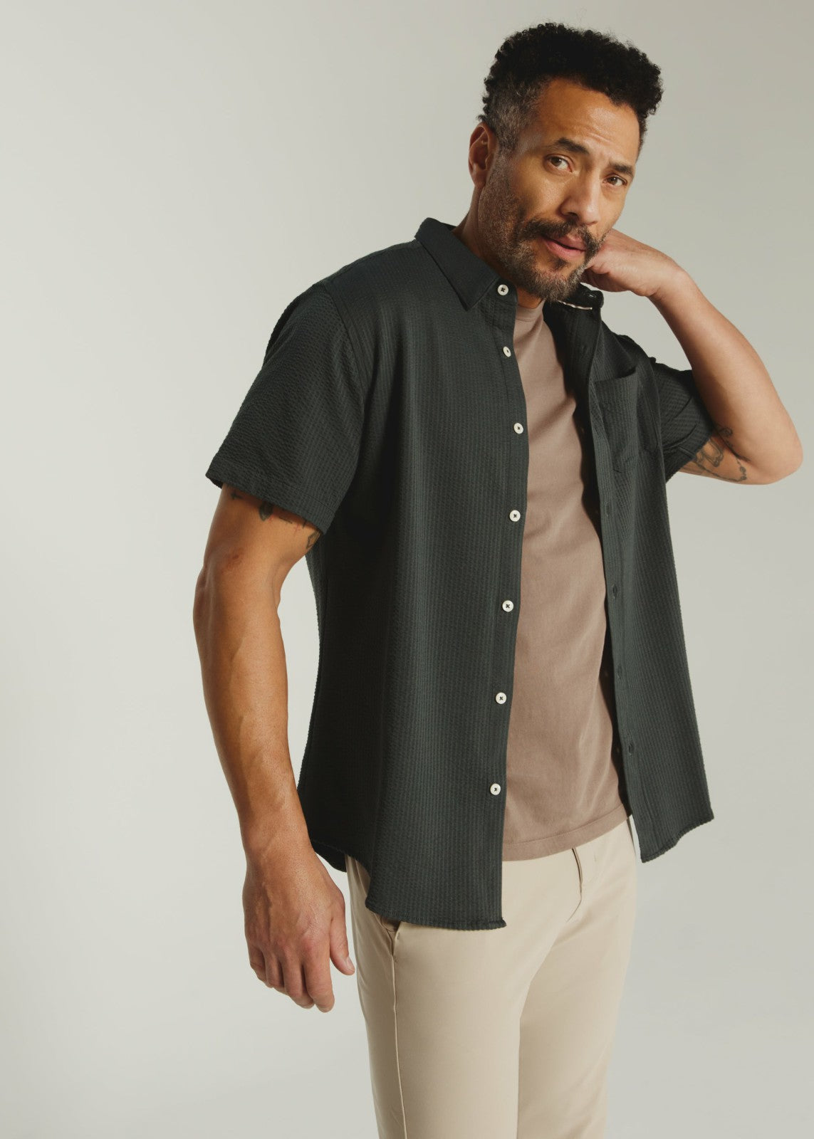 7Diamonds Bennet Seersucker Stretch Short Sleeve Shirt