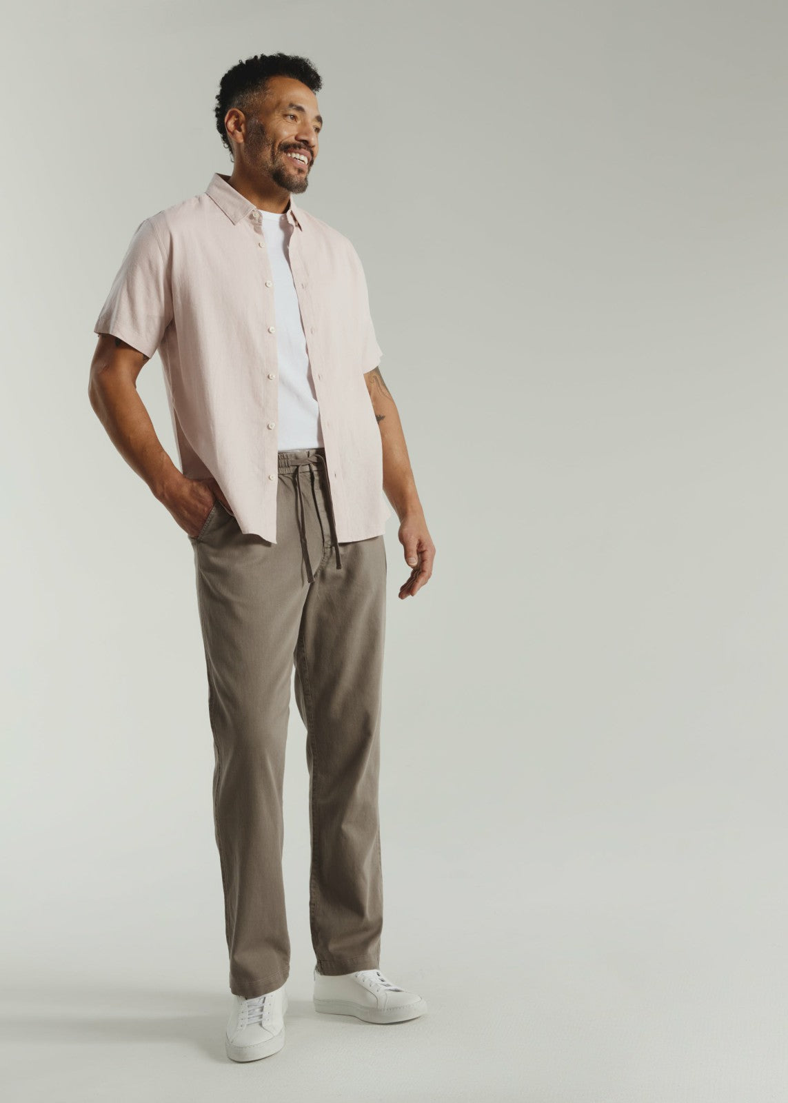 7Diamonds Laguna Stretch Linen Drawstring Pant