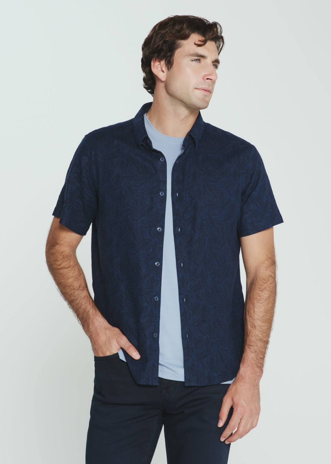 7Diamonds Oasis Linen Botanical Shirt