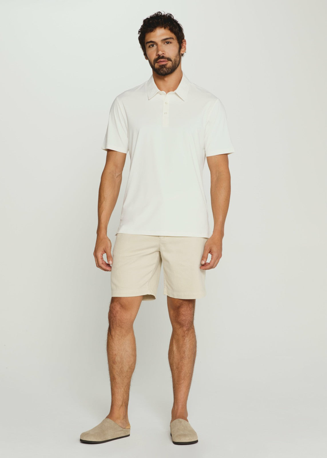 7Diamonds Laguna 8" Stretch Linen Drawstring Short