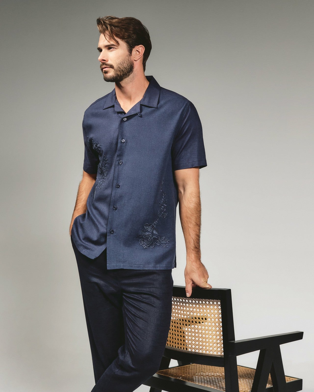 7Diamonds Marco Linen Camp Shirt