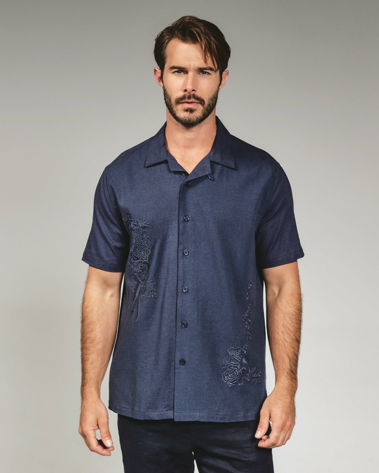 7Diamonds Marco Linen Camp Shirt