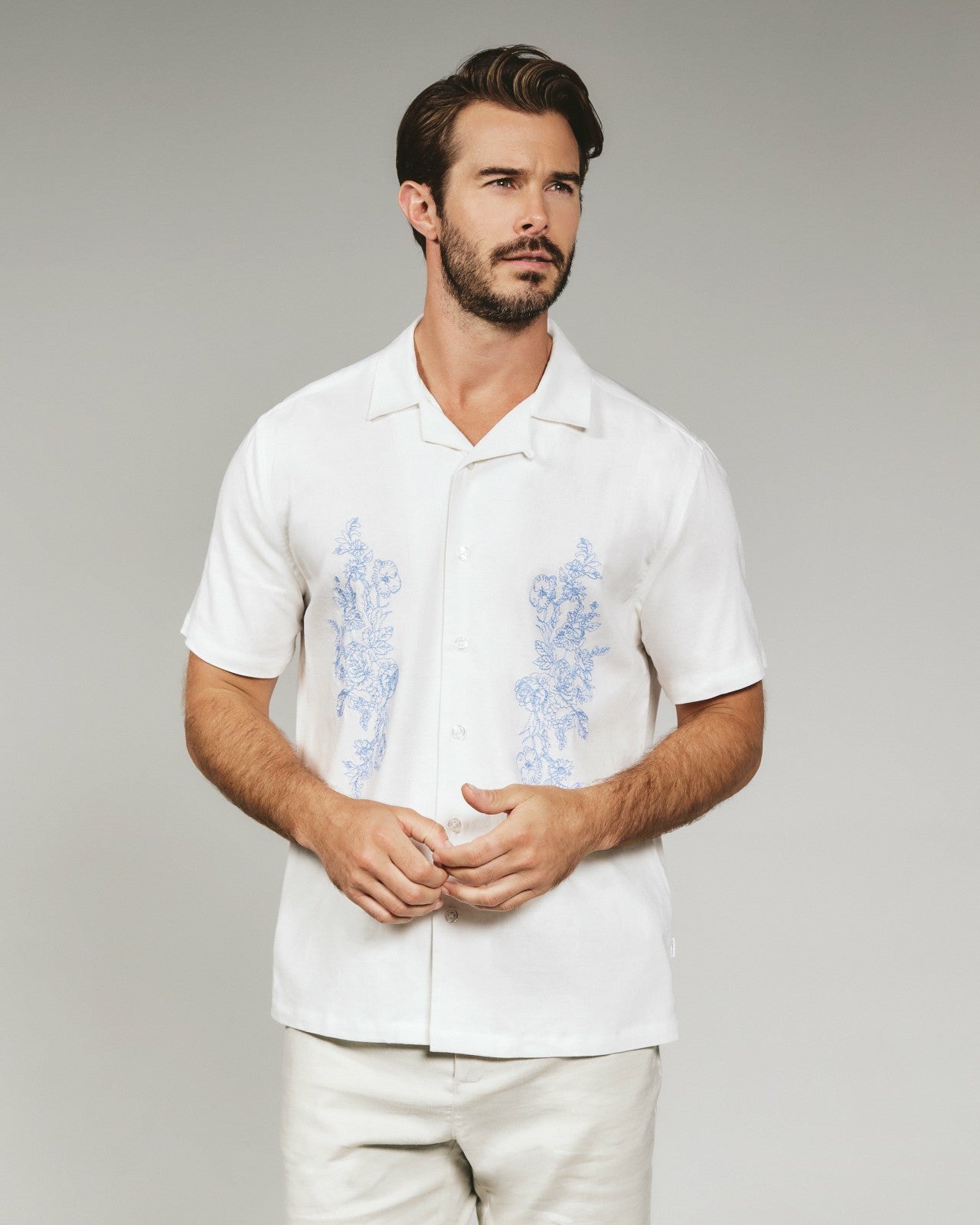 7Diamonds Pollock Linen Camp Shirt