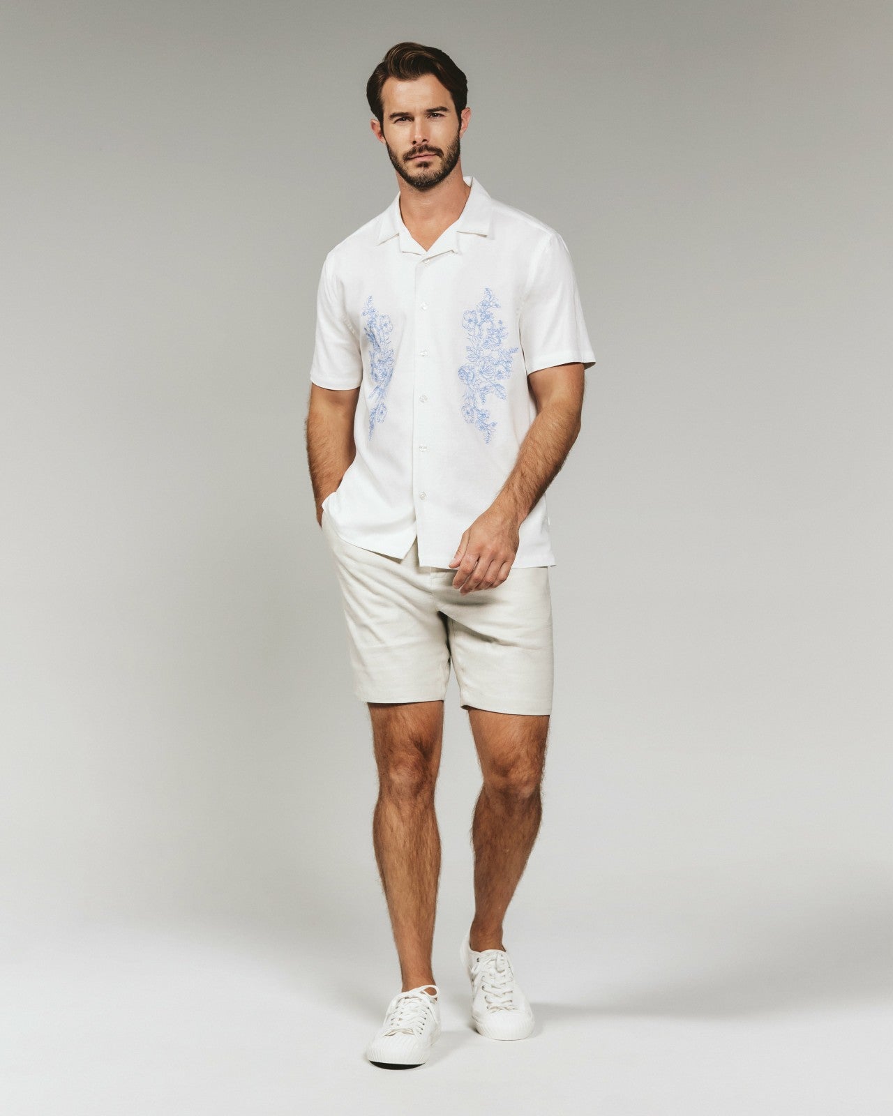 7Diamonds Pollock Linen Camp Shirt