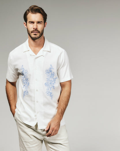 7Diamonds Pollock Linen Camp Shirt