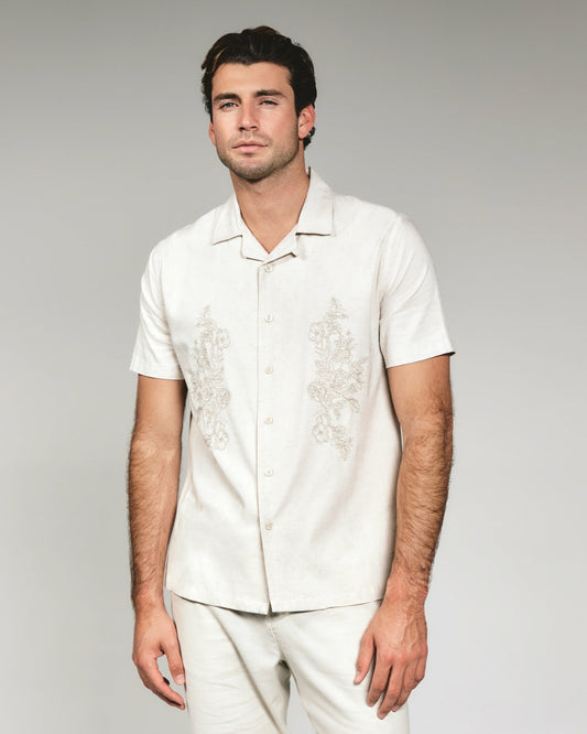 7Diamonds Pollock Linen Camp Shirt