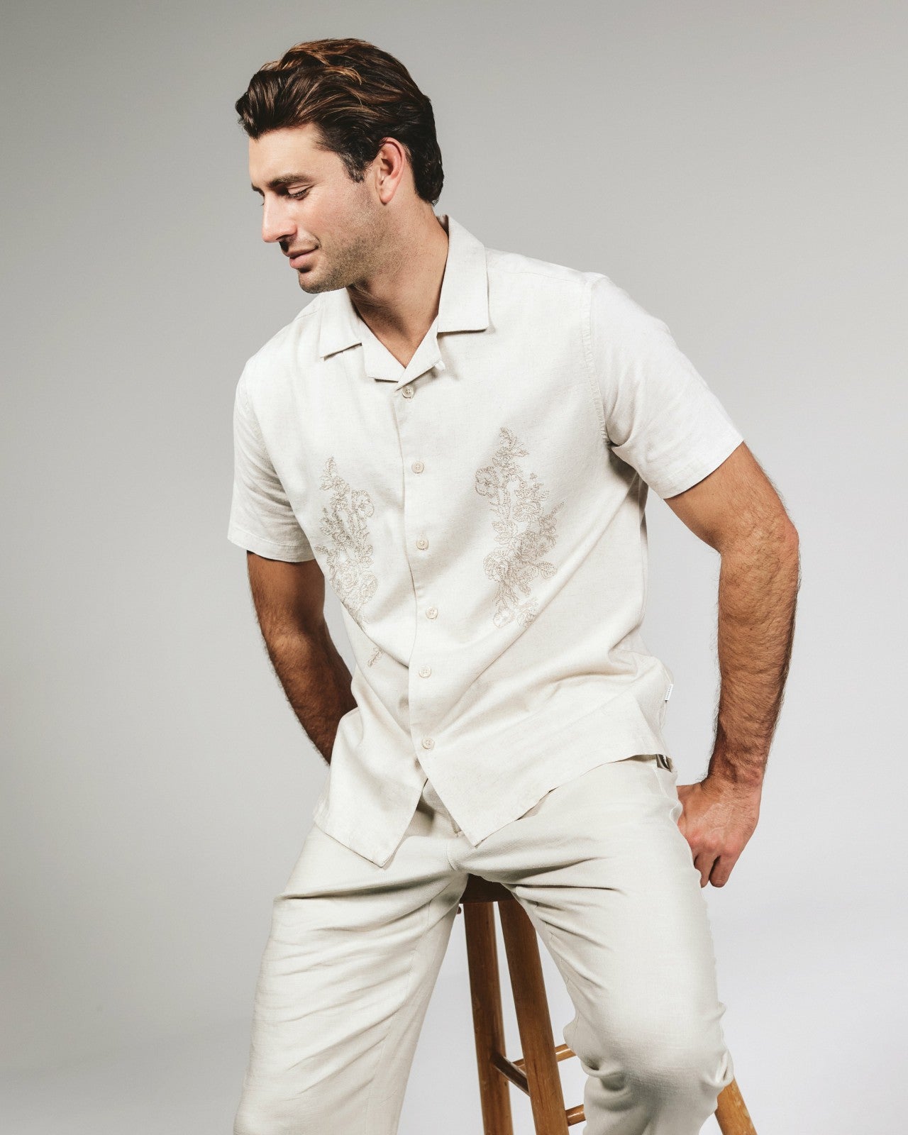 7Diamonds Pollock Linen Camp Shirt