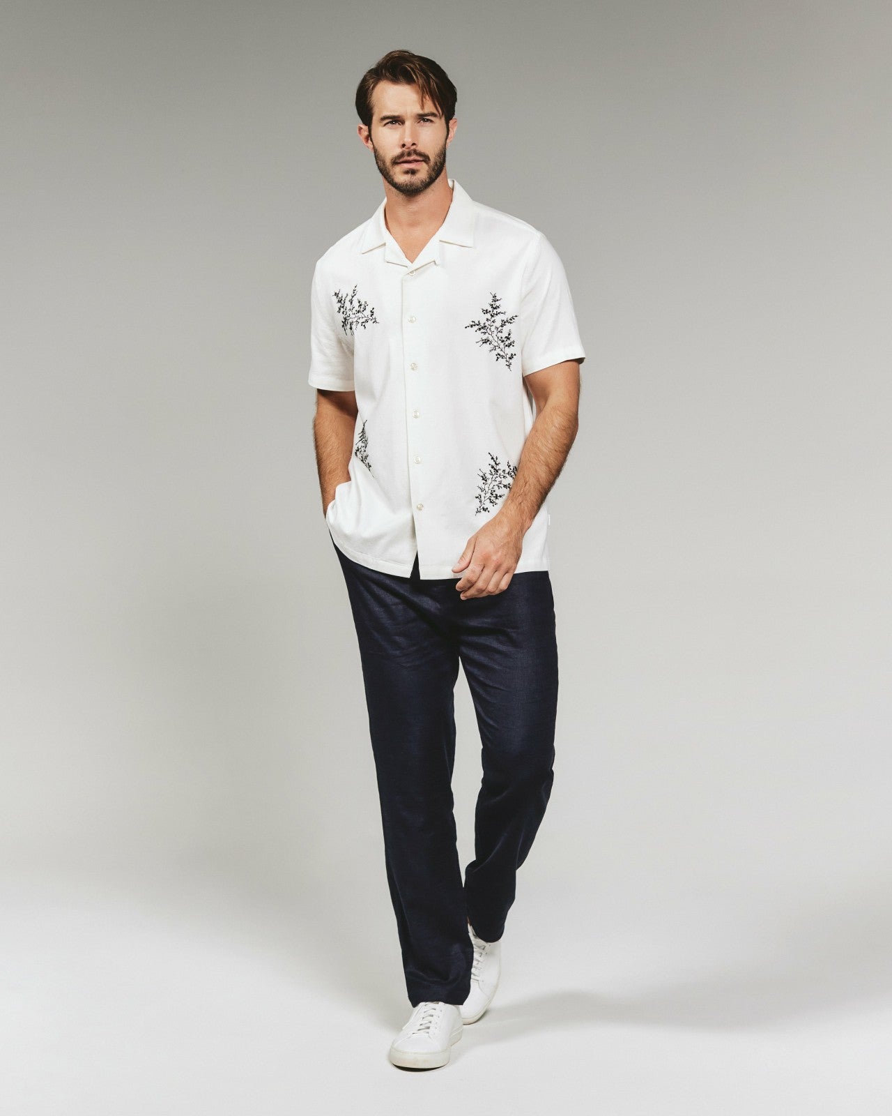 7Diamonds Heath Linen Camp Shirt