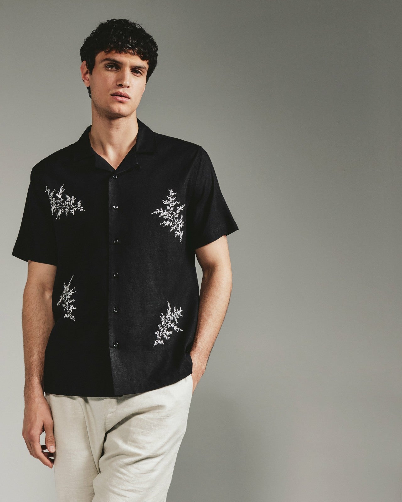 7Diamonds Heath Linen Camp Shirt